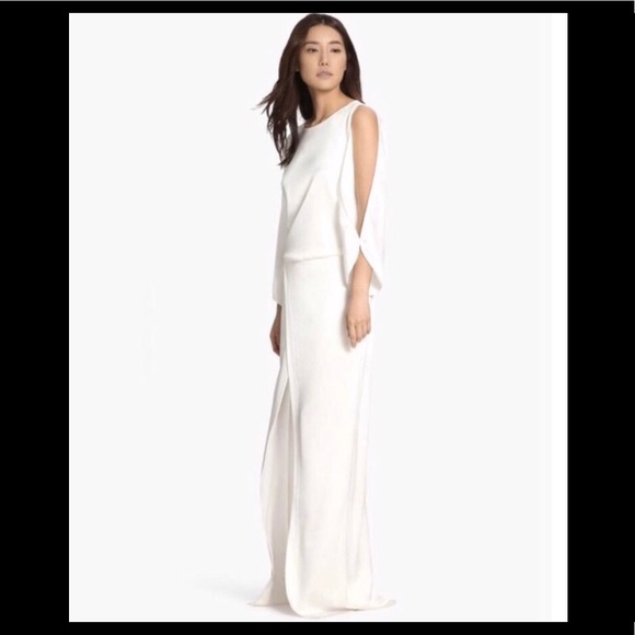 Halston Heritage White Satin Dress - NEW - Picture 4 of 5